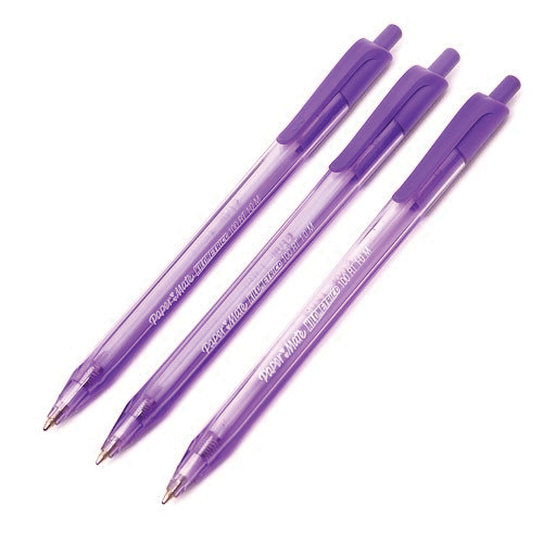 Esfero kilometrico 100rt morado x 12-1123MD